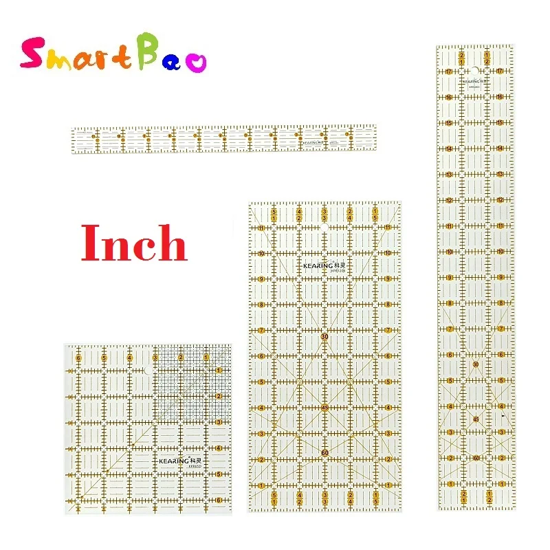 Quilting Ruler Square - 아크릴 퀼팅 패치워크 눈금자, 이중 색상