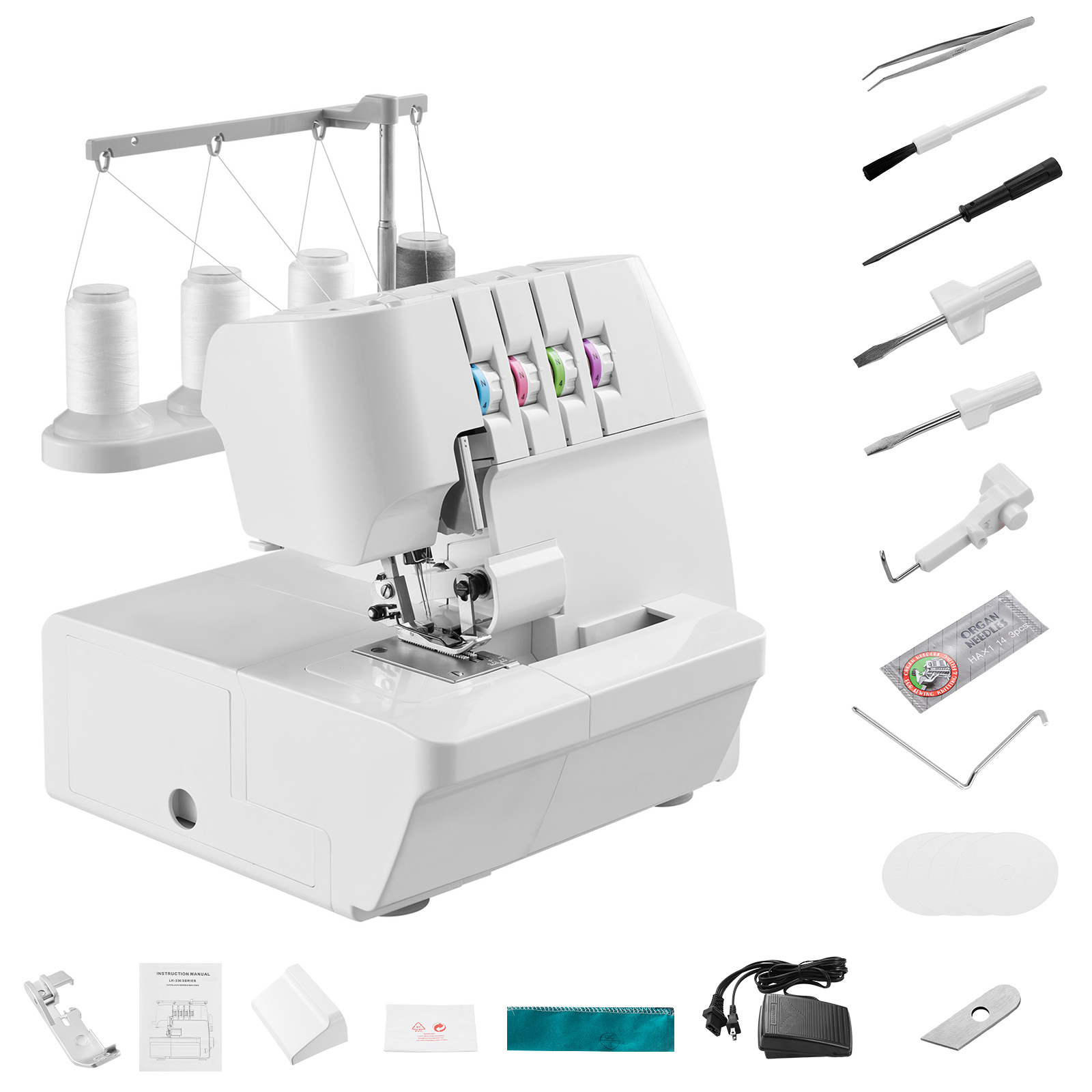 Sewing Machine Yarn - SucceBuy 오버록 재봉틀, 분당 1250 스티치,