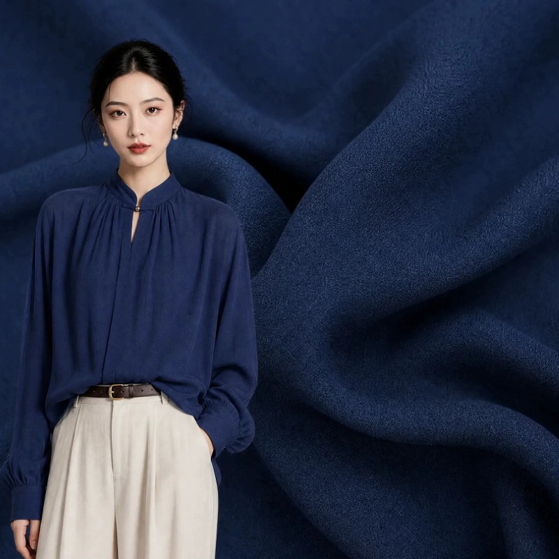 Sewing Fabric - 프리미엄 샌드워시드 린넨 새틴 원단 딥