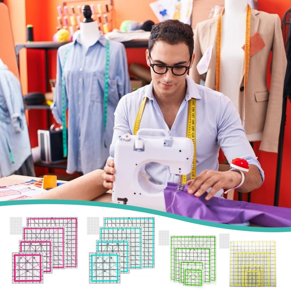 Quilting Ruler Square - 4Pcs 아크릴 퀼트 눈금자 사각형 퀼트