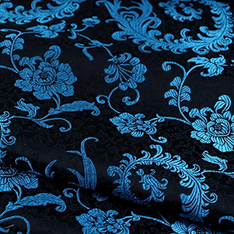 Sewing Fabric - 3D 블루 피닉스 테일 브로케이드 원단