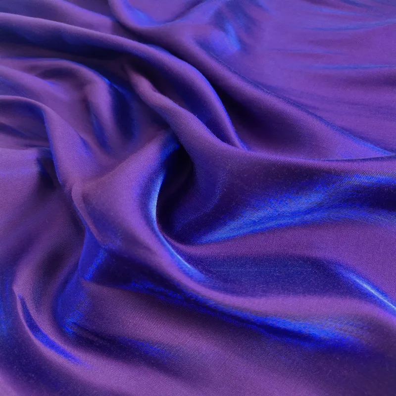 Sewing Fabric - 그라데이션 색상 변화 유리 실크 새틴