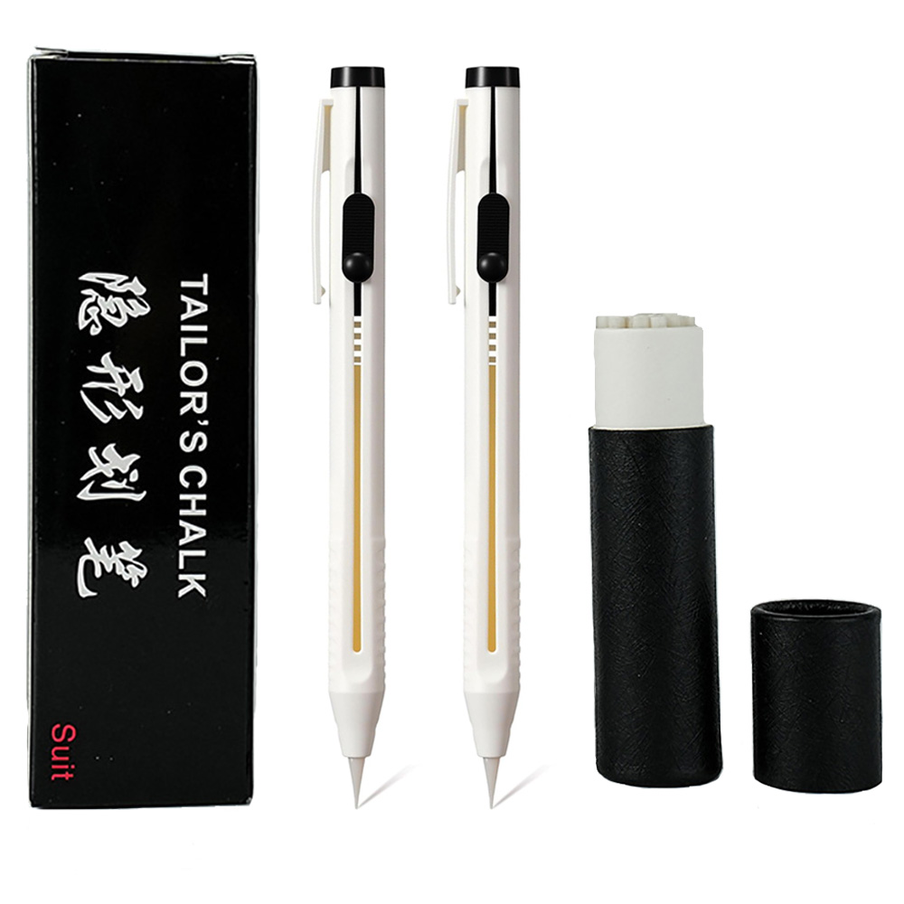 Tailor Chalk Marker - 재봉용 초크펜 2개, 리필 20개 포함,