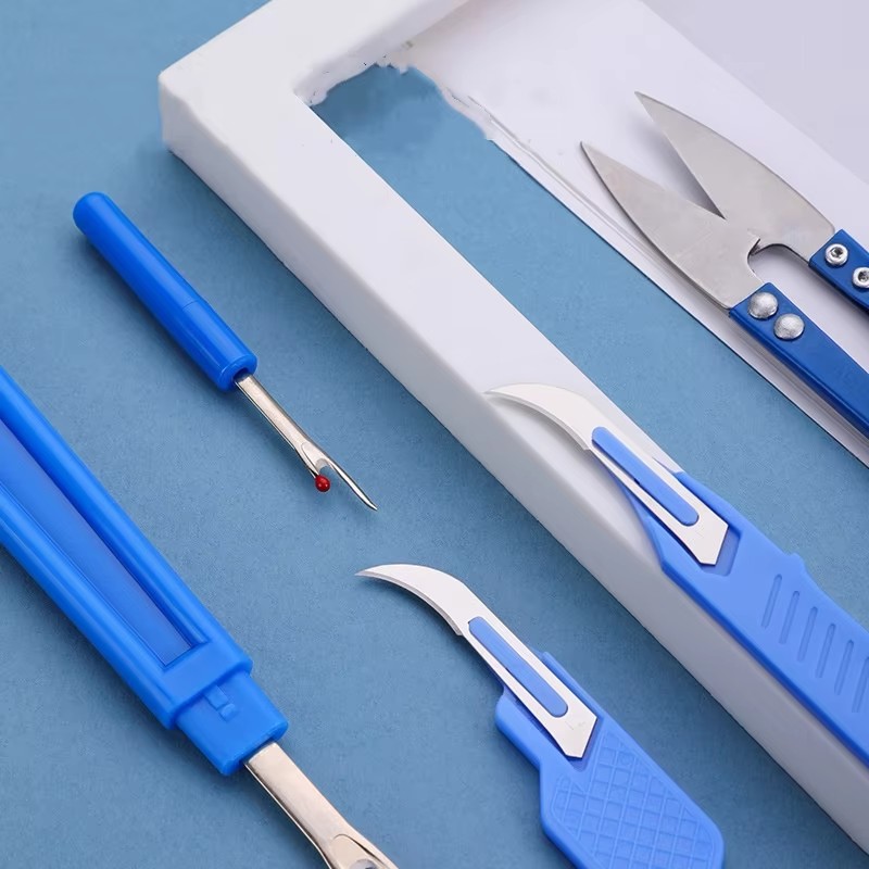 Seam Ripper Tool - 5개 세트 재봉틀용 실 제거기, 가위