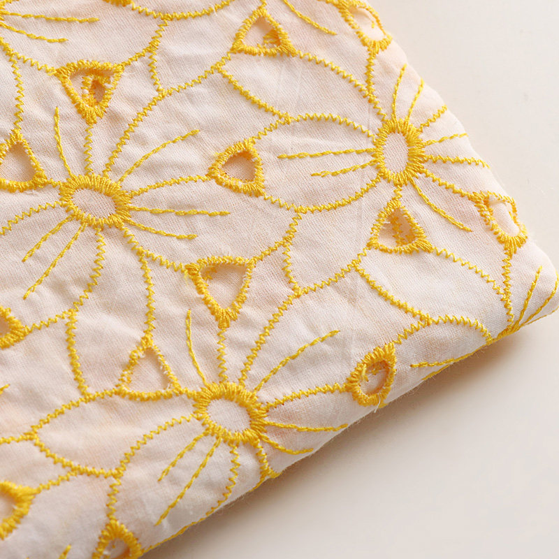 Sewing Eyelet Fabric - 100% 순면 자수 아일렛 레이스 원단