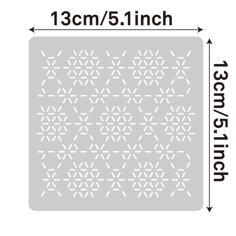 Textile Sewing Patterns - 자수 스텐실 템플릿 세트 사시코 재사용