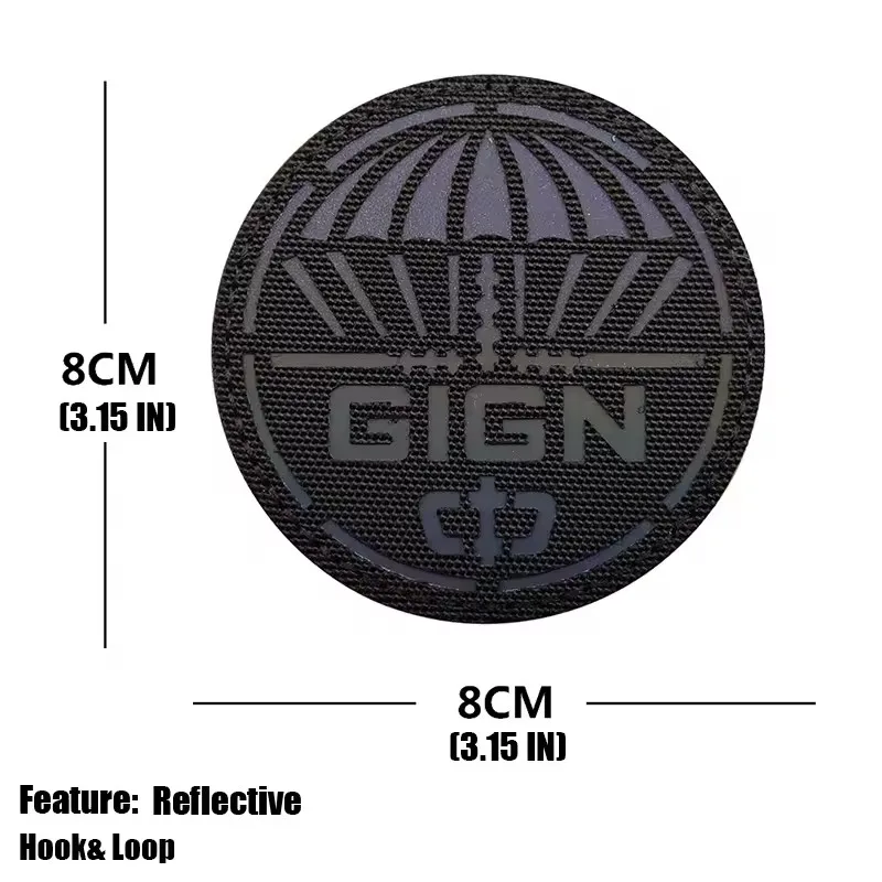 프랑스 GIGN 전술 패치 레이저 커팅 야간 인식 패브 - Sewing Jackets 리뷰 및 가격