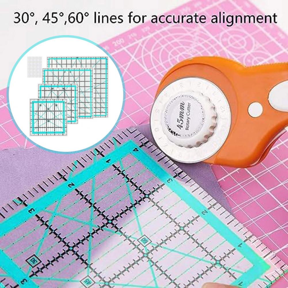 반지와 4Pcs 아크릴 퀼트 눈금자 명확한 마크와 4. - Quilting Ruler Square 리뷰 및 가격