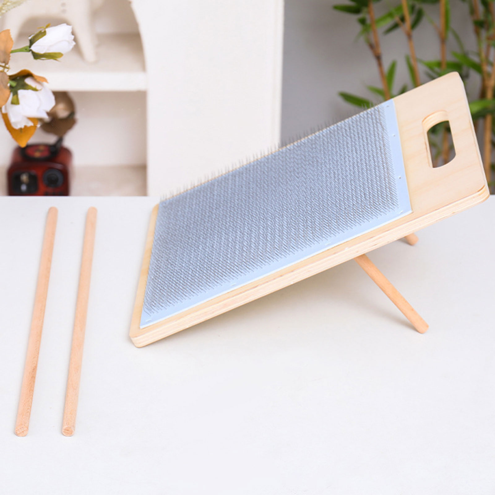 울 혼합 보드 나무 울 혼합 빗 세트 회전식 섬유사 보 - Textile Sewing Support 리뷰 및 가격