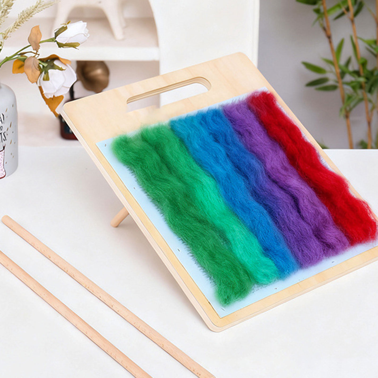 울 혼합 보드 나무 울 혼합 빗 세트 회전식 섬유사 보 - Textile Sewing Support 리뷰 및 가격