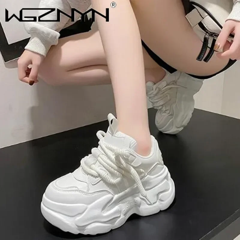 2025 신상 여성 하이 플랫폼 캐주얼 가죽 신발 가을 - Sewing Cotton 리뷰 및 가격