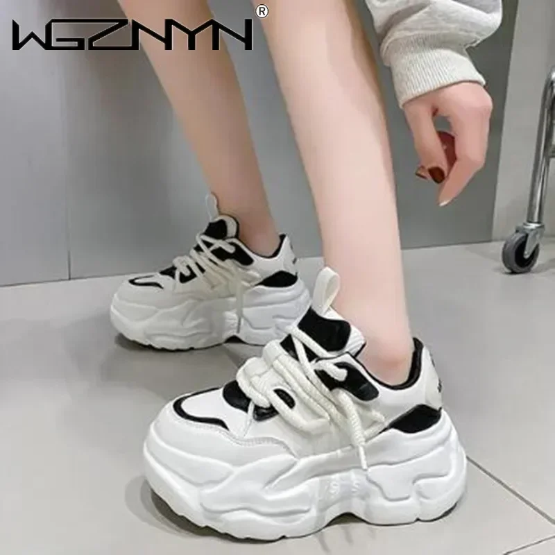 2025 신상 여성 하이 플랫폼 캐주얼 가죽 신발 가을 - Sewing Cotton 리뷰 및 가격