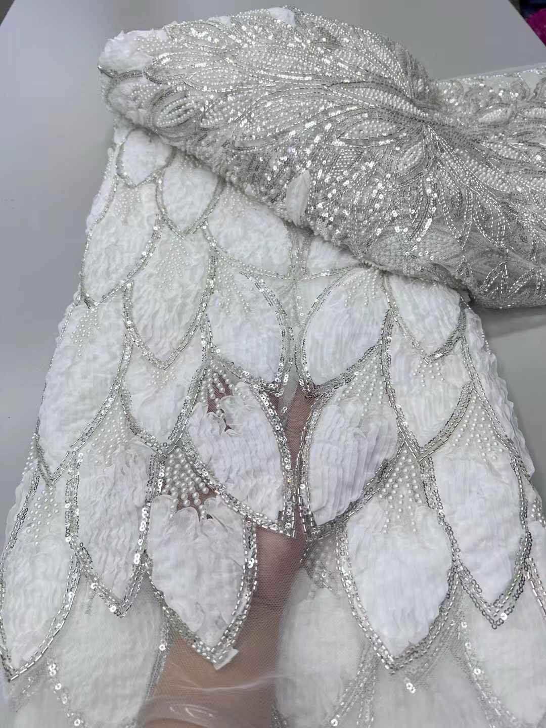 비즈 3D 레이스 원단 레드 레이스 원단 고품질 나이지 - Sewing Net 리뷰 및 가격