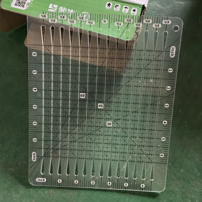5 in 1 퀼트 커팅 룰러 아크릴 투명 사각형 템플릿 - Quilting Ruler Square 리뷰 및 가격
