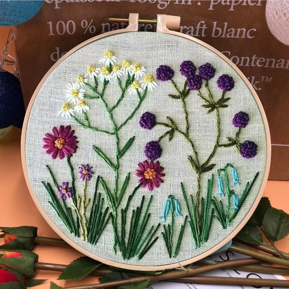 꽃 패턴 DIY 자수 키트 바늘 펀치 바늘 스레드 크로 - Textile Sewing Patterns 리뷰 및 가격