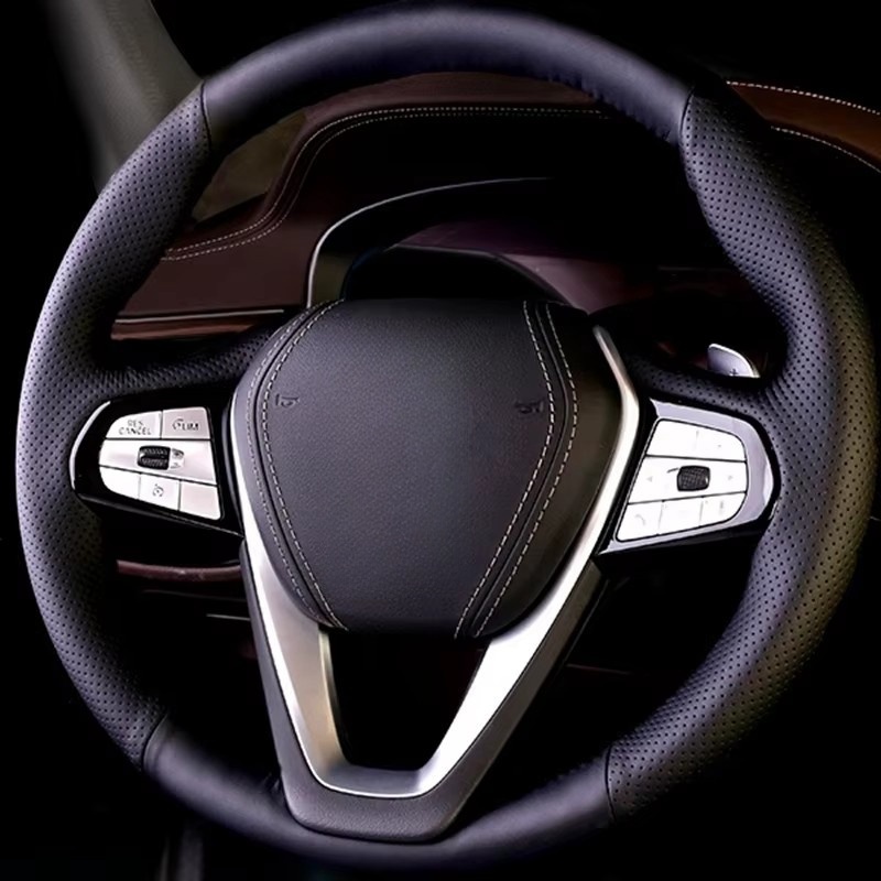 진짜 가죽 자동차 핸들 커버, BMW G30 530i  - Sewing Gt 리뷰 및 가격