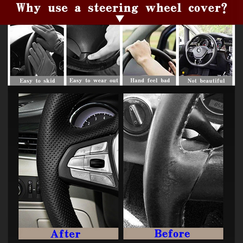 진짜 가죽 자동차 핸들 커버, BMW G30 530i  - Sewing Gt 리뷰 및 가격