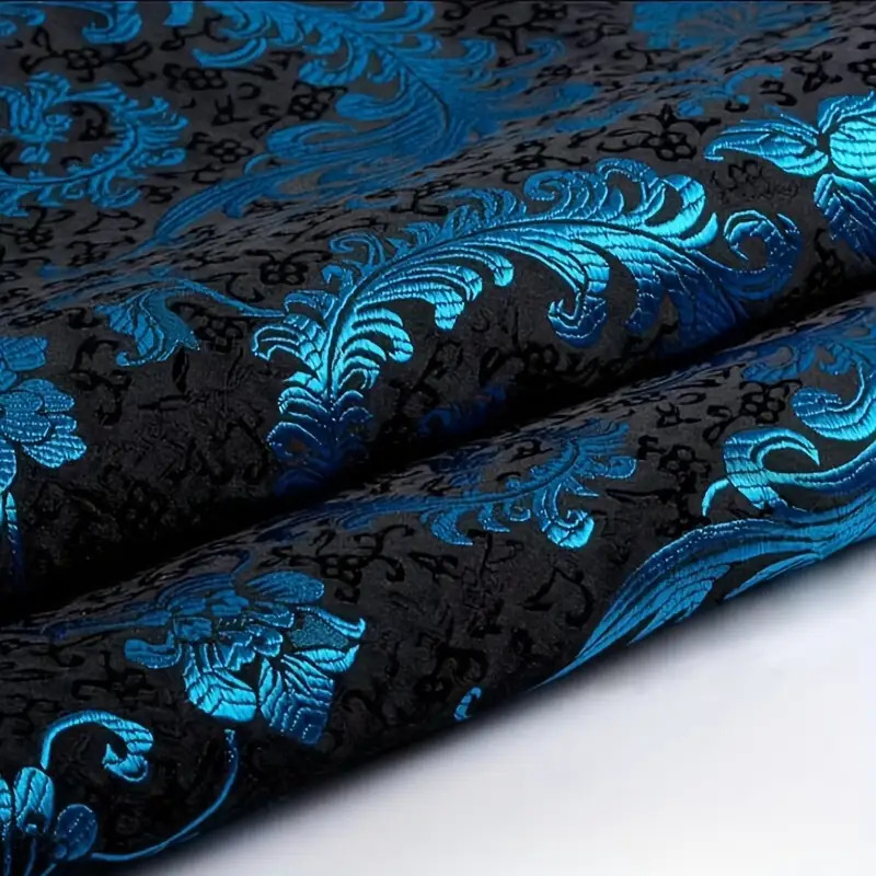 3D 블루 피닉스 테일 브로케이드 원단 — 의류, DI - Sewing Fabric 리뷰 및 가격