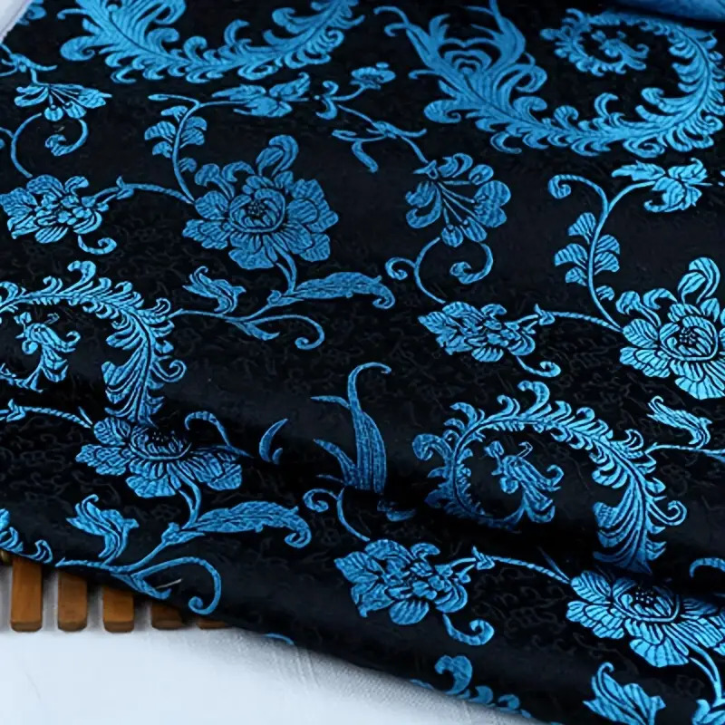 3D 블루 피닉스 테일 브로케이드 원단 — 의류, DI - Sewing Fabric 리뷰 및 가격