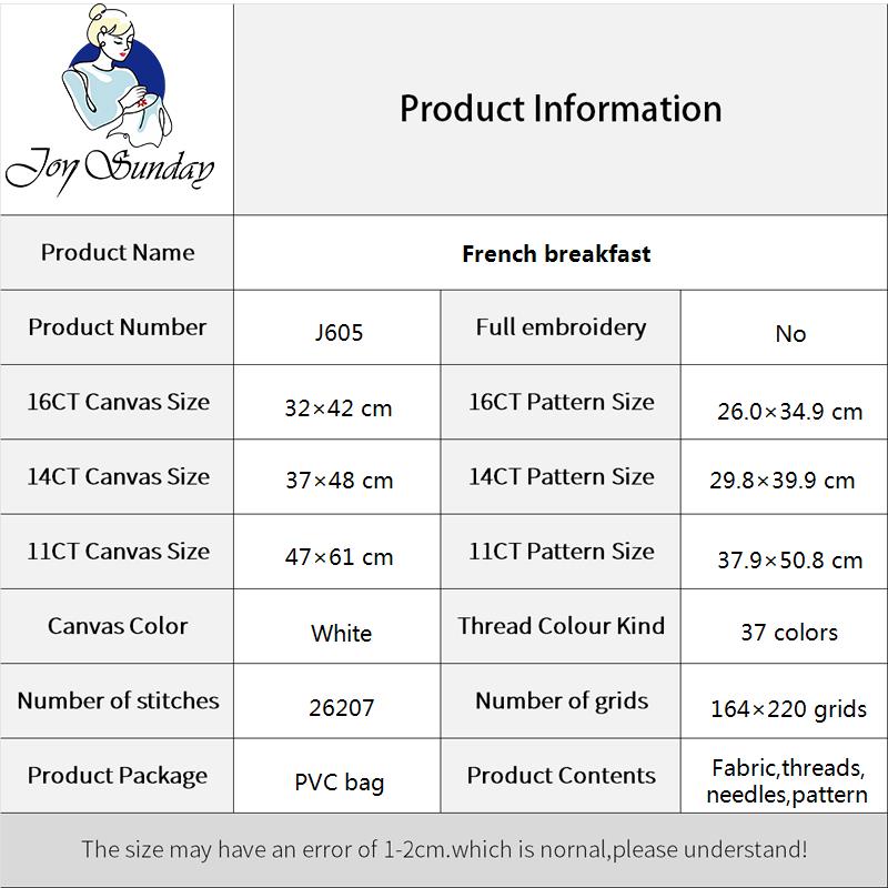 Joy Sunday-크로스 스티치 키트, 유럽식 조식과 - Textile Sewing Patterns 리뷰 및 가격