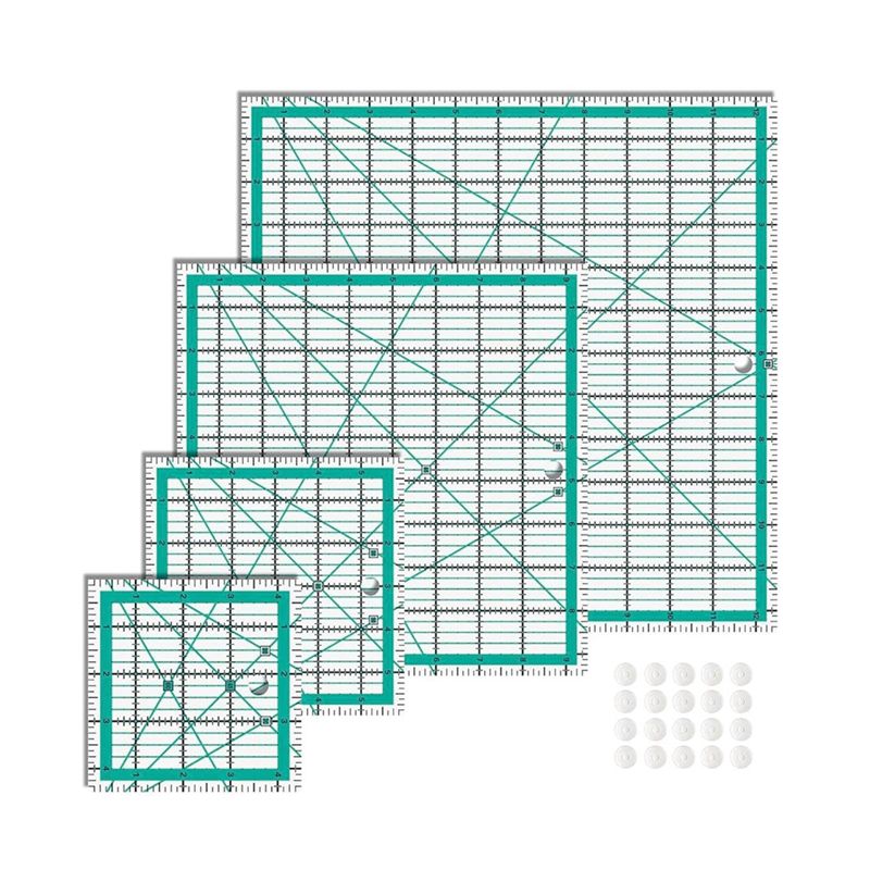퀼팅 자, 4개의 정사각형 퀼팅 템플릿, 24개의 미끄 - Quilting Ruler Square 리뷰 및 가격