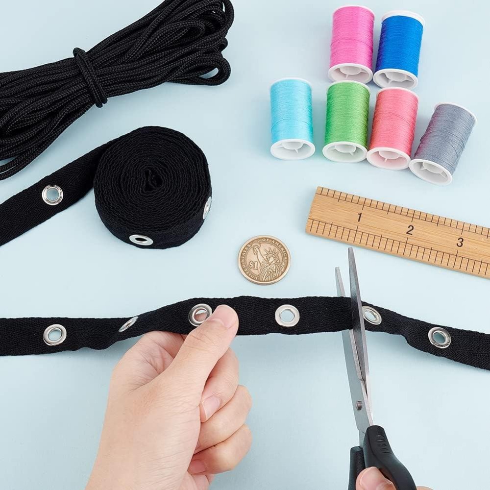 3야드 아일렛 테이프 트림 블랙 크래프트 그로밋 아일렛 - Sewing Eyelet Fabric 리뷰 및 가격