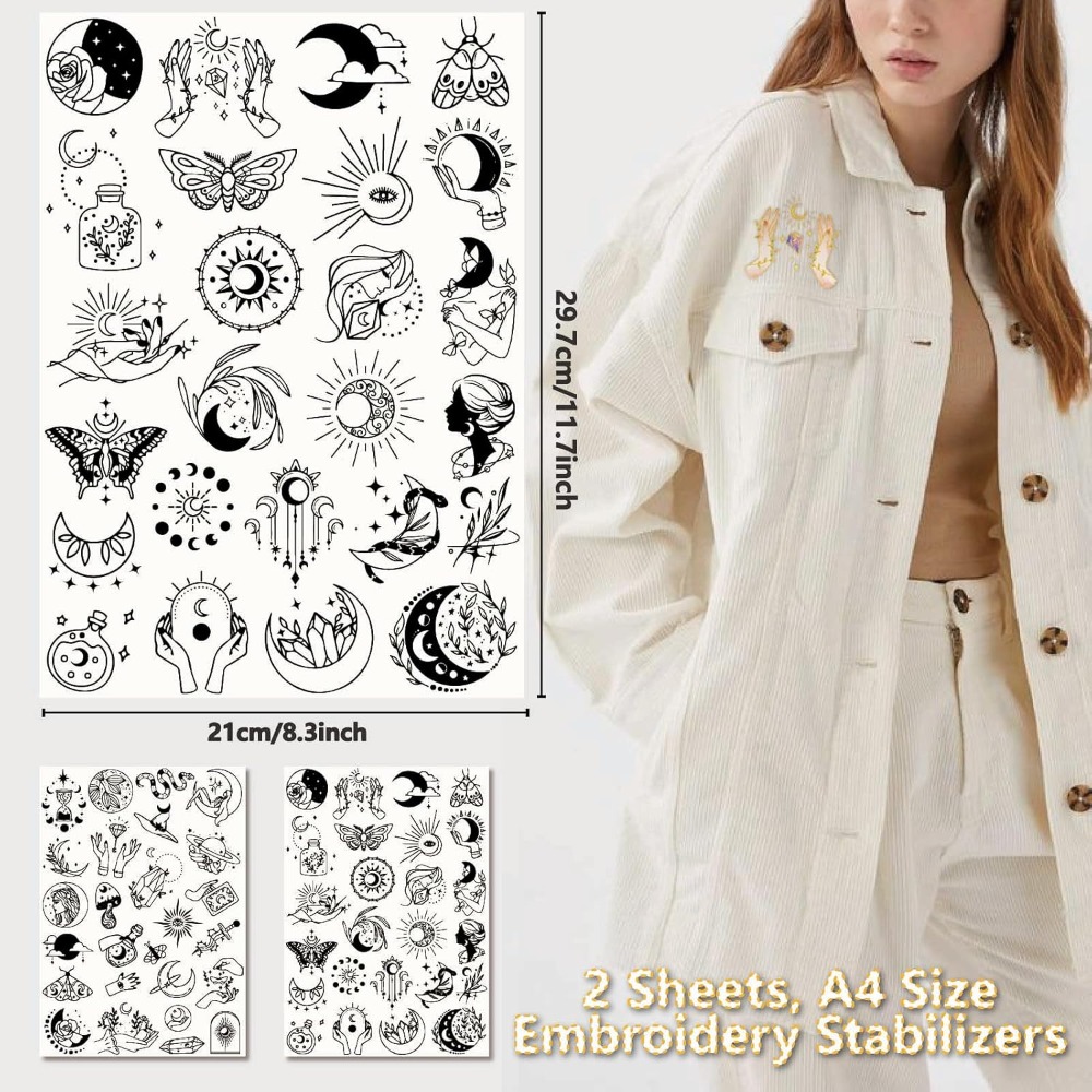 51Pcs Boho Moon Sun 수용성 자수 안정제 - Sewing Custom 리뷰 및 가격